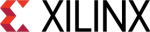 A black Xilinx logo with a red E in front