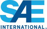A blue SAE International logo
